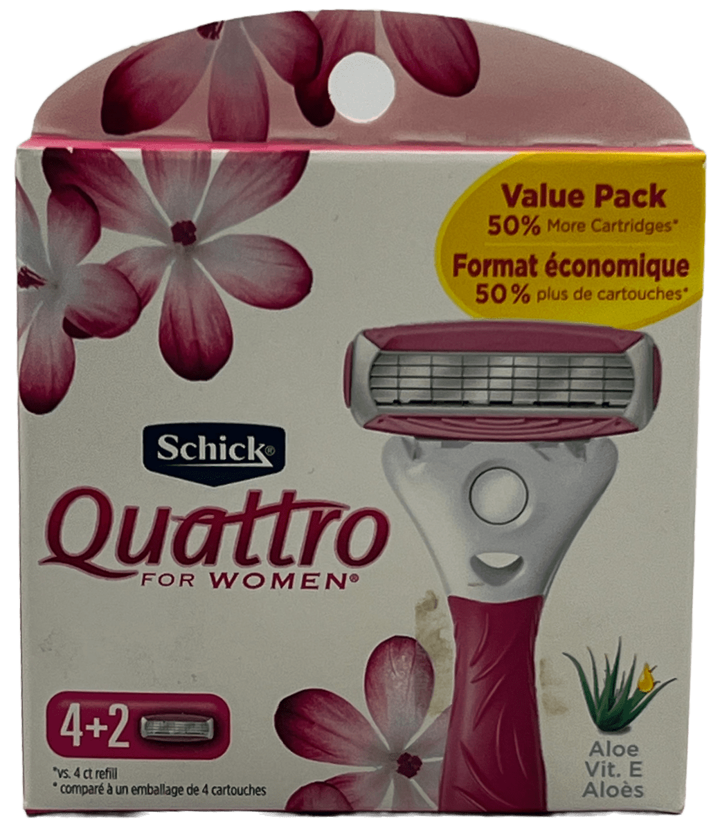Schick – Quattro Razor – For Women – 4+2 Blades
